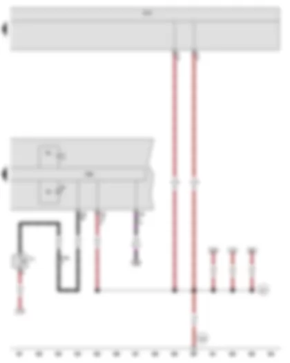 Wiring Diagram  VW GOLF VARIANT 2009 - Oil pressure switch - Control unit in dash panel insert - Onboard supply control unit