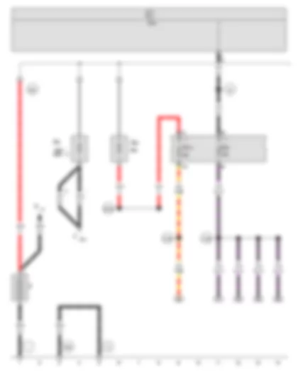 Wiring Diagram  VW GOLF VARIANT 2007 - Battery - Onboard supply control unit