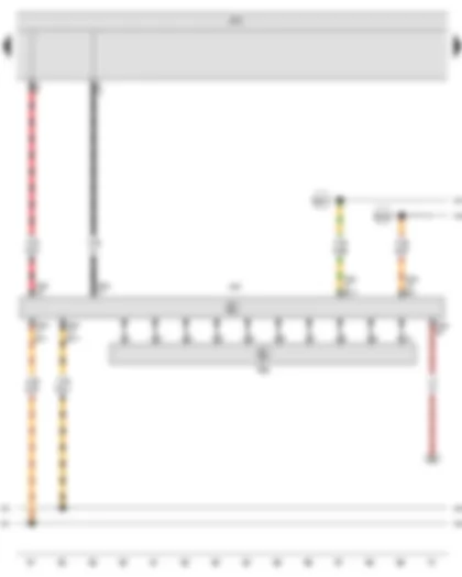 Wiring Diagram  VW GOLF VARIANT 2009 - Steering angle sender - Onboard supply control unit - Steering column electronics control unit