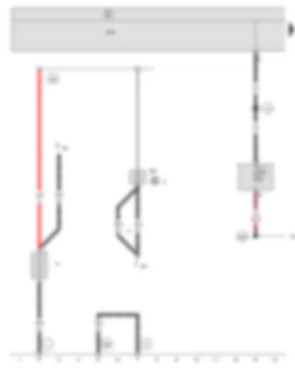 Wiring Diagram  VW GOLF VARIANT 2009 - Battery - Onboard supply control unit