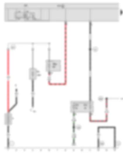 Wiring Diagram VW GOLF VARIANT 2009 - Battery - Terminal 15 voltage supply relay - Onboard supply control unit Wiring Diagram VW GOLF VARIANT 2009 - Battery - Terminal 15 voltage supply relay - Onboard supply control unit