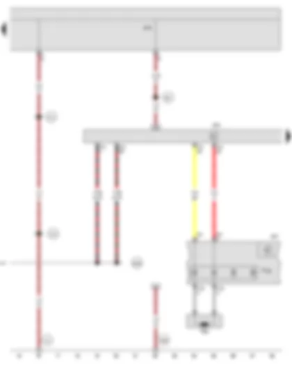 Wiring Diagram  VW GOLF VARIANT 2009 - Airbag coil connector and return ring with slip ring - Airbag control unit - Onboard supply control unit - Driver side airbag igniter