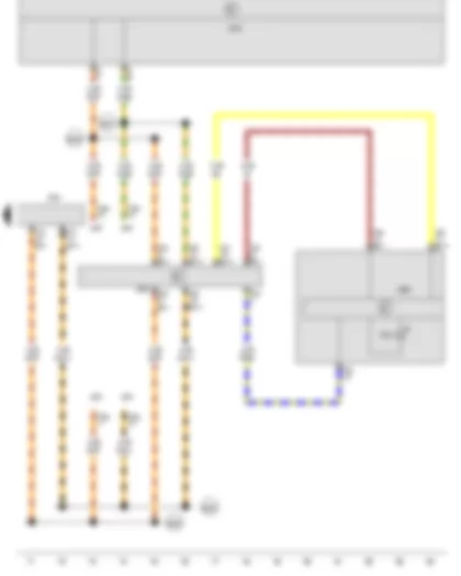 Wiring Diagram  VW GOLF VARIANT 2008 - Airbag control unit - Control unit in dash panel insert - Onboard supply control unit - Data bus diagnostic interface - Airbag warning lamp