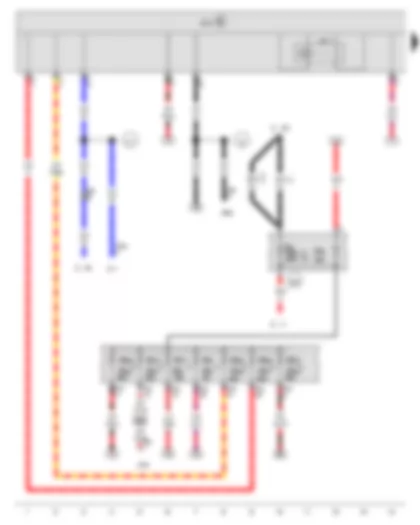 Wiring Diagram  VW GOLF VARIANT 2009 - Terminal 30 voltage supply relay - Onboard supply control unit