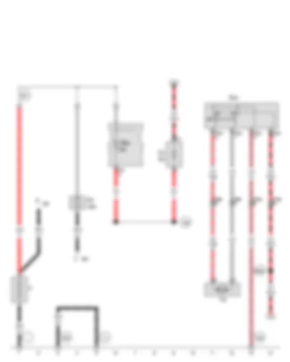 Wiring Diagram  VW GOLF VARIANT 2009 - Battery - Backrest adjustment button - Driver seat backrest adjustment motor