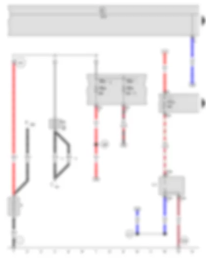 Wiring Diagram  VW GOLF VARIANT 2009 - Battery - Onboard supply control unit - Interior socket - 230 V - 110 V