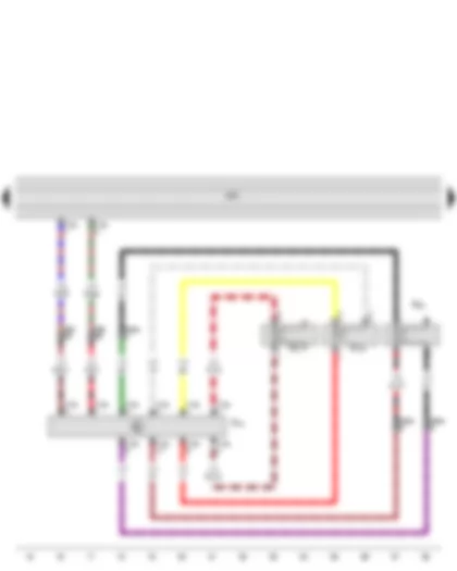 Wiring Diagram  VW GOLF VARIANT 2008 - Control unit with display for radio and navigation