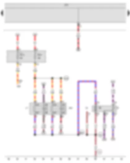 Wiring Diagram  VW GOLF VARIANT 2009 - Fuel gauge sender - Fuel system pressurisation pump - Fuel pump relay - Onboard supply control unit - Fuel supply relay