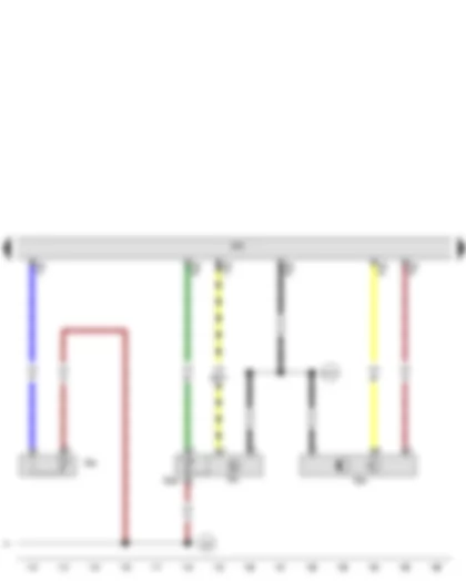 Wiring Diagram  VW GOLF VARIANT 2009 - Engine speed sender - Engine control unit