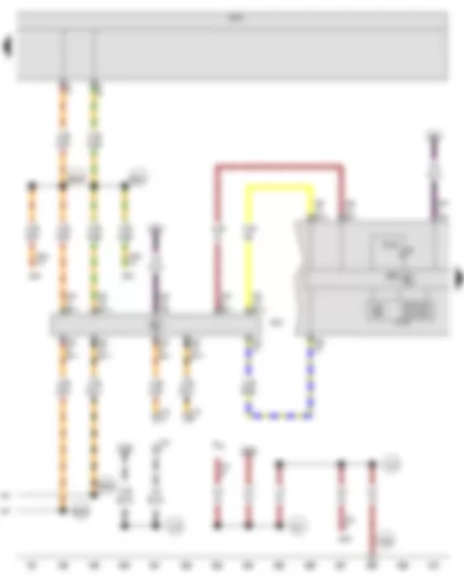 Wiring Diagram  VW GOLF VARIANT 2009 - Multifunction indicator - Control unit in dash panel insert - Onboard supply control unit - Data bus diagnostic interface