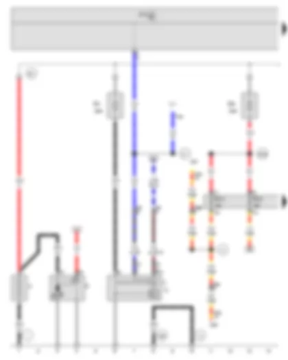 Wiring Diagram  VW GOLF VARIANT 2009 - Battery - Starter - Alternator - Voltage regulator - Onboard supply control unit