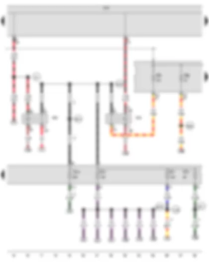 Wiring Diagram  VW GOLF VARIANT 2009 - Terminal 15 voltage supply relay