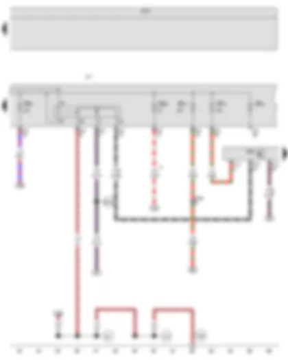 Wiring Diagram  VW GOLF VARIANT 2009 - Terminal 30 voltage supply relay - Engine control unit