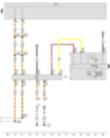 Wiring Diagram  VW GOLF VARIANT 2009 - Multifunction indicator - Control unit in dash panel insert - Data bus diagnostic interface