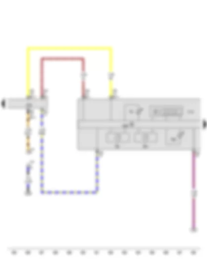 Wiring Diagram  VW GOLF VARIANT 2008 - Rev. counter - Speedometer - Multifunction indicator - Control unit in dash panel insert - Data bus diagnostic interface