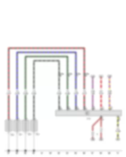 Wiring Diagram  VW GOLF VARIANT 2010 - Automatic glow period control unit - Glow plug 1 - Glow plug 2 - Glow plug 3 - Glow plug 4