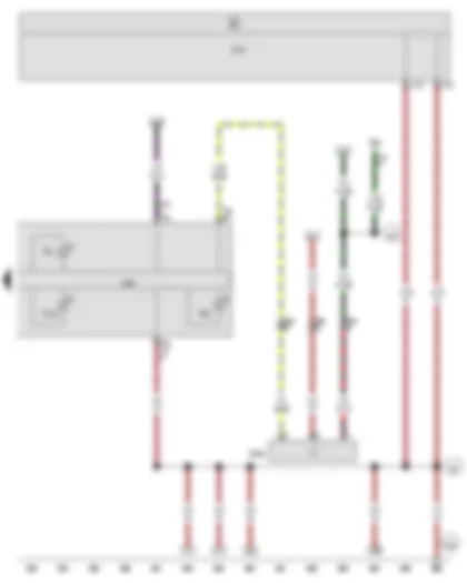 Wiring Diagram  VW GOLF VARIANT 2010 - Control unit in dash panel insert