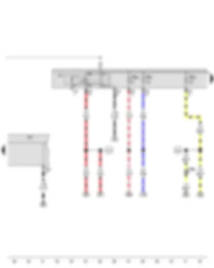 Wiring Diagram  VW GOLF VARIANT 2009 - Terminal 30 voltage supply relay - Steering column electronics control unit