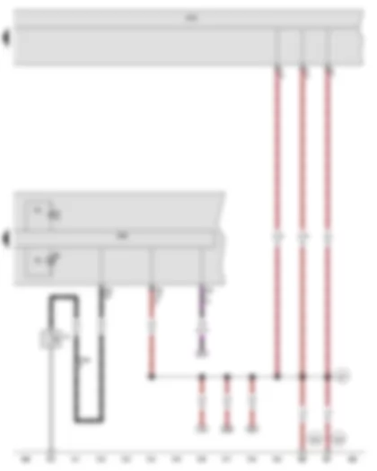 Wiring Diagram  VW GOLF VARIANT 2009 - Oil pressure switch - Control unit in dash panel insert - Onboard supply control unit