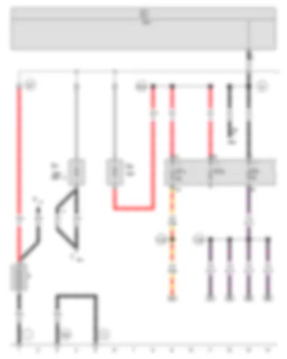 Wiring Diagram  VW GOLF VARIANT 2009 - Battery - Onboard supply control unit