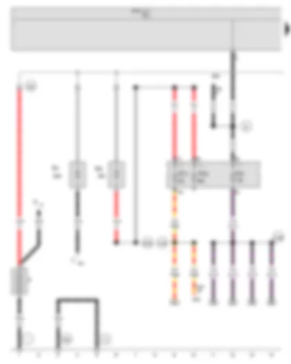 Wiring Diagram  VW GOLF VARIANT 2009 - Battery - Onboard supply control unit