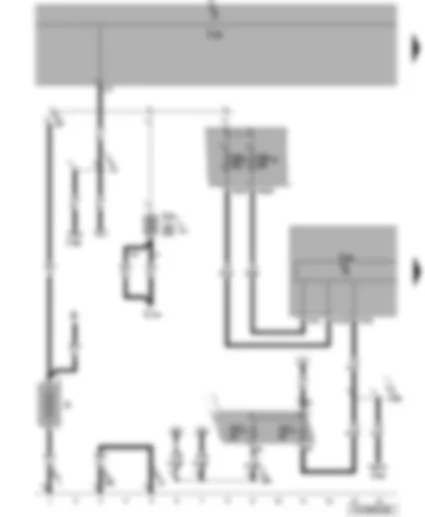 Wiring Diagram  VW GOLF VARIANT 2009 - Battery - ABS control unit - onboard supply control unit