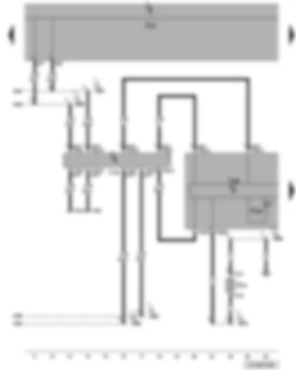 Wiring Diagram  VW GOLF VARIANT 2010 - Front left brake pad wear sender - control unit in dash panel insert - onboard supply control unit - data bus diagnostic interface - tyre pressure monitor display warning lamp