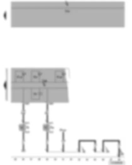 Wiring Diagram  VW GOLF VARIANT 2010 - Handbrake warning switch - brake fluid level warning contact - buzzer and gong - control unit in dash panel insert - ABS warning lamp - brake system warning lamp - ESP and TCS warning lamp