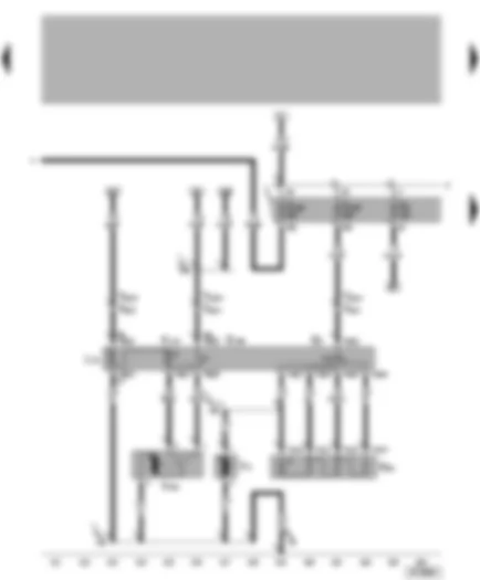 Wiring Diagram  VW GOLF VARIANT 2000 - Fresh air blower switch - fresh air/air recirculation flap switch - fresh air blower - fresh air/recirculated air flap control motor