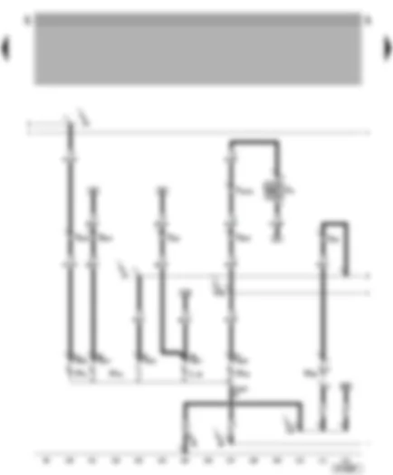 Wiring Diagram  VW GOLF VARIANT 2000 - Left tail light - left brake light - rear left turn signal - left reversing light - reversing lights switch - rear left fog light