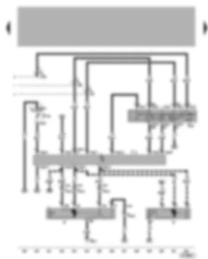 Wiring Diagram  VW GOLF VARIANT 2000 - Intermittent wiper switch - windscreen wiper motor - automatic intermittent wash and wipe relay