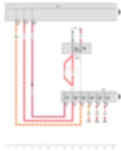 Wiring Diagram  VW GOLF VARIANT 2010 - Onboard supply control unit - Fuse 1 in fuse holder A - Fuse holder B - Fuse 5 in fuse holder A