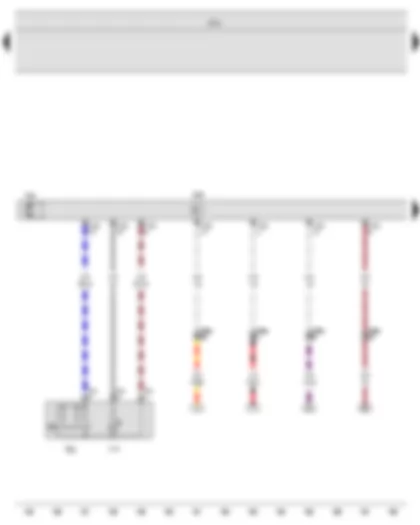 Wiring Diagram  VW GOLF VARIANT 2011 - Rear left window regulator switch - in door - Onboard supply control unit - Rear driver side door control unit - Rear left window regulator motor