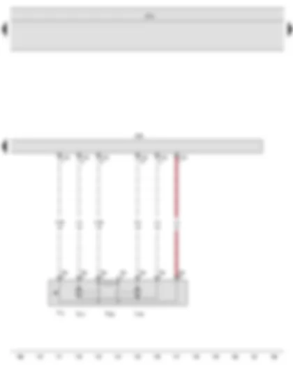 Wiring Diagram  VW GOLF VARIANT 2014 - Rear left door contact switch - Rear left central locking lock unit - Onboard supply control unit - Rear driver side door control unit - Rear left door central locking SAFELOCK function motor - Rear left door central locking motor - lock