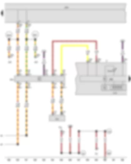 Wiring Diagram  VW GOLF VARIANT 2013 - Data bus diagnostic interface - Dash panel insert - Electronic power control fault lamp