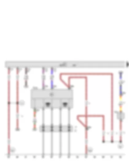 Wiring Diagram  VW GOLF VARIANT 2013 - Engine control unit - Heater element for crankcase breather - Ignition transformer - Spark plug connector - Spark plugs