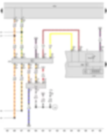 Wiring Diagram  VW GOLF VARIANT 2011 - Data bus diagnostic interface - Dash panel insert - Electronic power control fault lamp