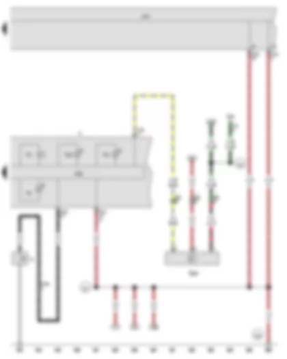 Wiring Diagram  VW GOLF VARIANT 2010 - Buzzer and gong - Dash panel insert - Oil pressure warning lamp - Cruise control system warning lamp - Oil level warning lamp