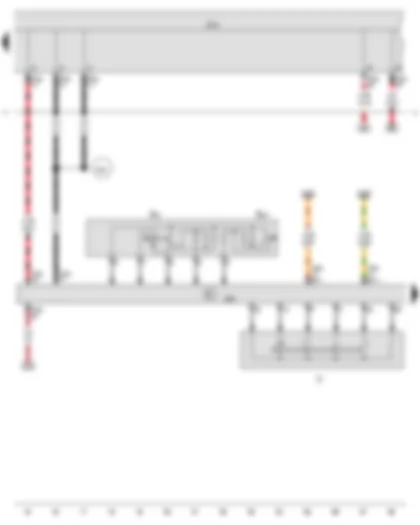 Wiring Diagram  VW GOLF VARIANT 2013 - Onboard supply control unit - Steering column electronics control unit