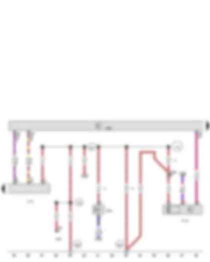 Wiring Diagram  VW GOLF VARIANT 2010 - Automatic glow period control unit - Engine control unit - Heater element for crankcase breather - Coolant circulation pump 2