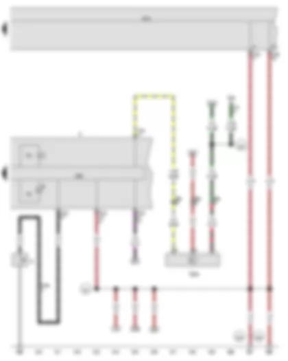 Wiring Diagram  VW GOLF VARIANT 2010 - Oil pressure switch - Oil level and oil temperature sender - Dash panel insert - Oil pressure warning lamp