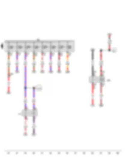 Wiring Diagram  VW GOLF VARIANT 2012 - Continued coolant circulation relay - Terminal 50 voltage supply relay - Fuse holder B