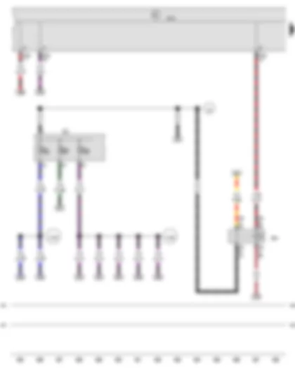 Wiring Diagram  VW GOLF VARIANT 2010 - Onboard supply control unit - Terminal 15 voltage supply relay 2 - Fuse holder C