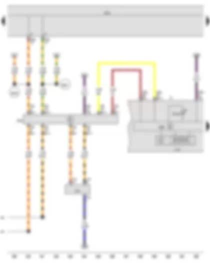 Wiring Diagram  VW GOLF VARIANT 2012 - Control unit in dash panel insert - Onboard supply control unit - Data bus diagnostic interface