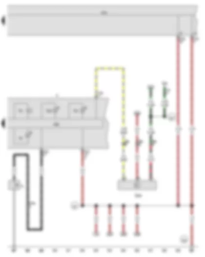 Wiring Diagram  VW GOLF VARIANT 2010 - Oil pressure switch - Oil level and oil temperature sender - Control unit in dash panel insert - Onboard supply control unit - Oil level warning lamp