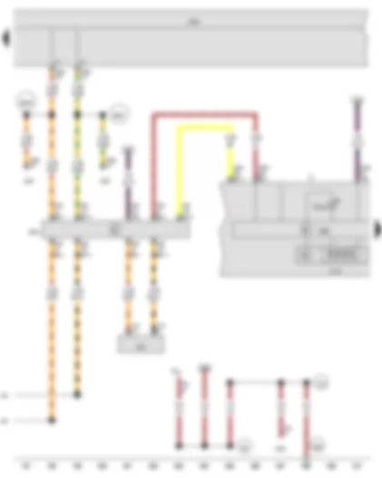 Wiring Diagram  VW GOLF VARIANT 2014 - Multifunction indicator - Data bus diagnostic interface - Dash panel insert