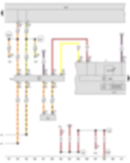 Wiring Diagram  VW GOLF VARIANT 2010 - Multifunction indicator - Data bus diagnostic interface - Dash panel insert