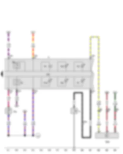 Wiring Diagram  VW GOLF VARIANT 2011 - Fuel gauge - Charge air pressure gauge - Dash panel insert - Oil pressure warning lamp - Oil level warning lamp - Reserve fuel warning lamp