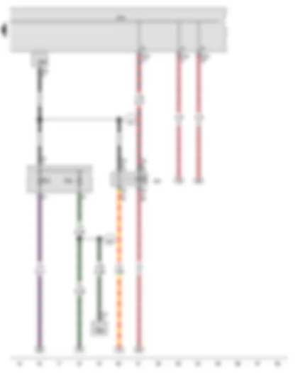 Wiring Diagram  VW GOLF VARIANT 2010 - Onboard supply control unit - Terminal 15 voltage supply relay 2