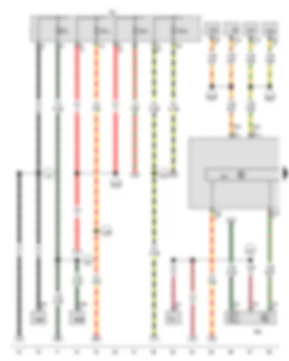 Wiring Diagram  VW GOLF VARIANT 2010 - High-pressure sender - Air conditioning system control unit - Fuse holder C